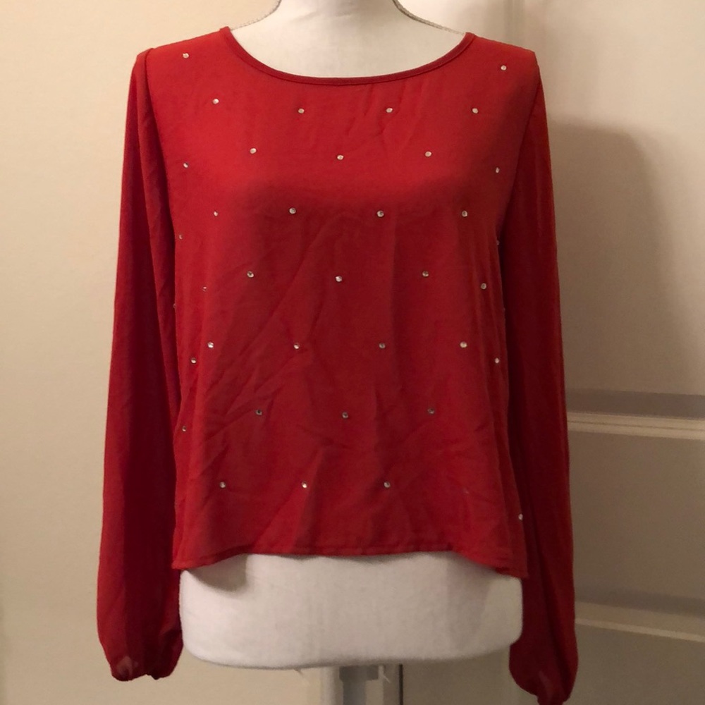 Shasa long sleeve rust top